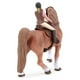 thumbnail image 4 of Vogacara Caballo marrón de simulación en miniatura con estatuilla de amazona y de Animal de silla de montar juguetes de modelos de colección Juguetes Vogacara FN006285-00, 4 of 6