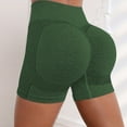 thumbnail image 2 of PEASKJP Women's Shorts Tummy Control High Waist Stretchy Hiking Shorts Workout Shorts for Women Green M, 2 of 4