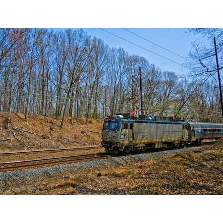 Name Train Wall Mount Acrylic Face Mounted Prints Train Travel Railway Rail Transportation Amtrak Print 20 x 16. Worry Free Wall Installation - Shadow Mount is Included. ()