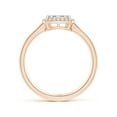 thumbnail image 2 of ANGARA Natural 0.14 Ct. Diamond Halo Ring in 14K Rose Gold for Women (Ring Size: 11.5), 2 of 9