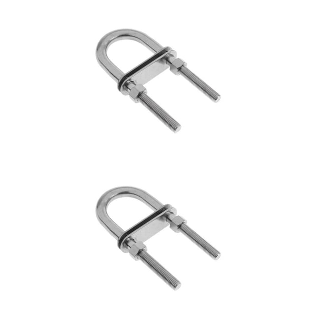 Aparejo de Perno en U Resistente de material acero Inoxidable Plateado M10x130 / M8x120 para DYNWAVEMX Perno en U marino del barco
