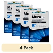 (4 pack) Muro 128 5% Sodium Chloride Hypertonicity Ophthalmic Ointment, from Bausch + Lomb, 2 x 0.125 Oz (7 g total)
