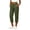 Army Green #022, variant on Womens Linen Cropped Jogger Pants Elastic Drawstring Waist Casual Summer Trousers with Pockets Lightweight Lounge Pants, XL