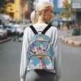 thumbnail image 7 of JIALIOU Mini Backpack Purse for Women Quilted Casual Daypack Small Travel Shoulder Bag, Colorful Spots Giraffe and Rainbow, 7 of 7