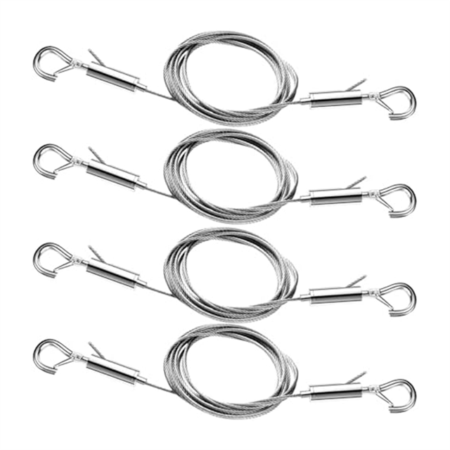 4 Pcs Kit de Fil de Suspension Réglable, Fil d'Acier Inoxydable de 3,3 Pieds pour Miroirs Suspendus, Cadre Photo, Uvres d'Art, Panneaux