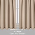 thumbnail image 7 of Zzistar Waffle Plaid Water Repellent Rod Pocket Tier Curtains, Pack of 2, Taupe, 7 of 7