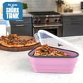 thumbnail image 5 of Pizza Pack® Reusable BPA-Free Silicone Storage Container with 5 Microwavable Trays, Pink, 5 of 7