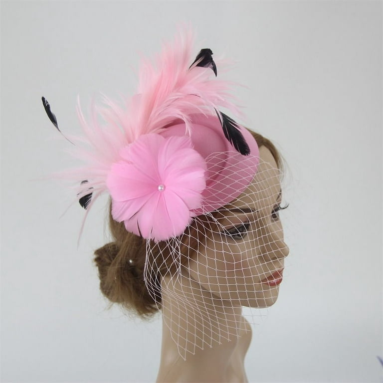 6 Pieces Mini Tea Party Hats for Women, Clip-On Design, Fancy Hair