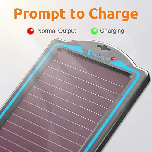 SUNAPEX 12V Solar trickle Charger,Battery Charger,Battery maintainer Portable Po 