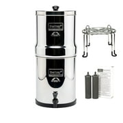 Travel Berkey Water Filter with 2 Black Filters and Wirestand Accessory