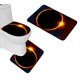 thumbnail image 1 of ABPHQTO Eclipse Luna Sol Juego de alfombras de baño de 3 piezas Alfombra de baño Alfombra de contorno y tapa de inodoro, 1 of 2