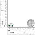thumbnail image 3 of Gem Stone King 10K White Gold White Moissanite Green Created Emerald and White Lab Grown Diamond 3 Stone Engagement Ring for Women (2.24 Cttw, Gemstone Birthstone, Available in Size 5, 6, 7, 8, 9), 3 of 5