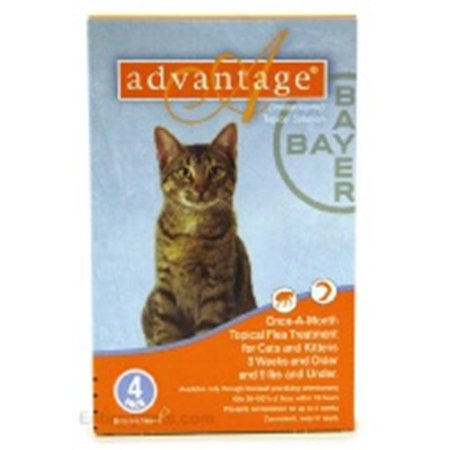 Bayer ADVANTAGE4-ORANGE Advantage 4 Pack Cat 0 - 9 Lbs. -