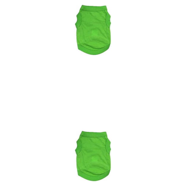 Greeniant Ropa para cachorros Exquisita transpirable Primavera y verano Estilo simple Chaleco para perros Disfraces Ropa Camisa para mascotas Verde claro XXL 2Conjunto