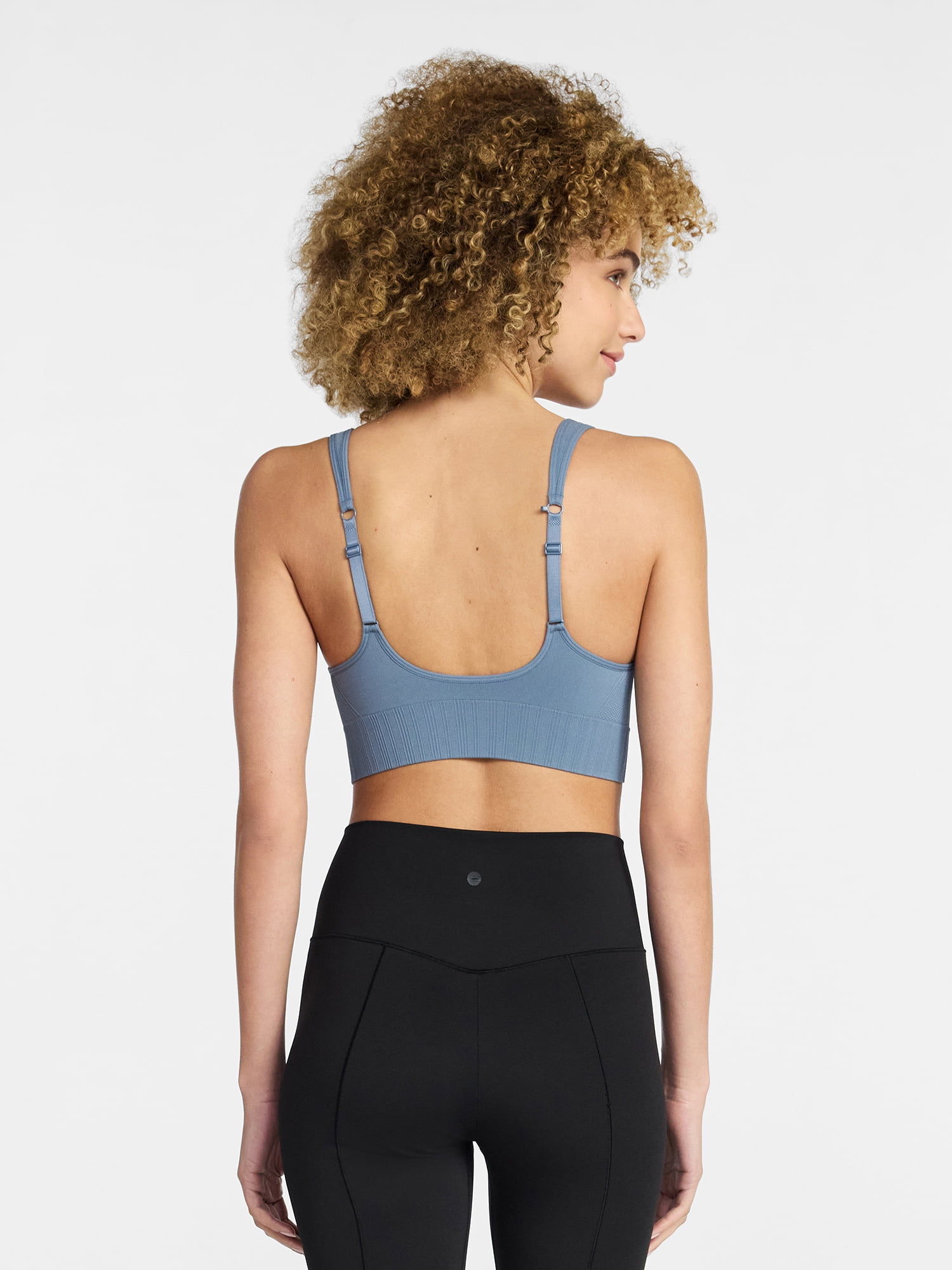 Avia Women's Medium Support Molded Plunge Sports Bra, Sizes S-XXXL
