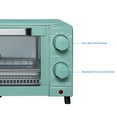 thumbnail image 5 of Mainstays 4SL Toaster Oven with 3 Settings, includes Baking Rack and Pan, Sage Green, 5 of 13