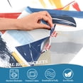 thumbnail image 3 of Yayeee Kitchen Curtains Tier Pair Light Filtering 27"x36" Rod Pocket Short Cafe Window Panel, Orange Hand Drawn Sailboats, 3 of 7