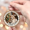 thumbnail image 4 of Forin Our Hearts Ceramic Christmas Ornament 2025, Photo Frame Dog Christmas Ceramic Ornament, Custom Name Text & Picture Pet Memorial Christmas Ornaments, 4 of 5