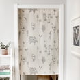 thumbnail image 1 of Rideau de Porte Suspendu Floral Coton Lin Demi-Partition Rideaux Décoration Maison pour Chambre Salon Cuisine, 1 of 8