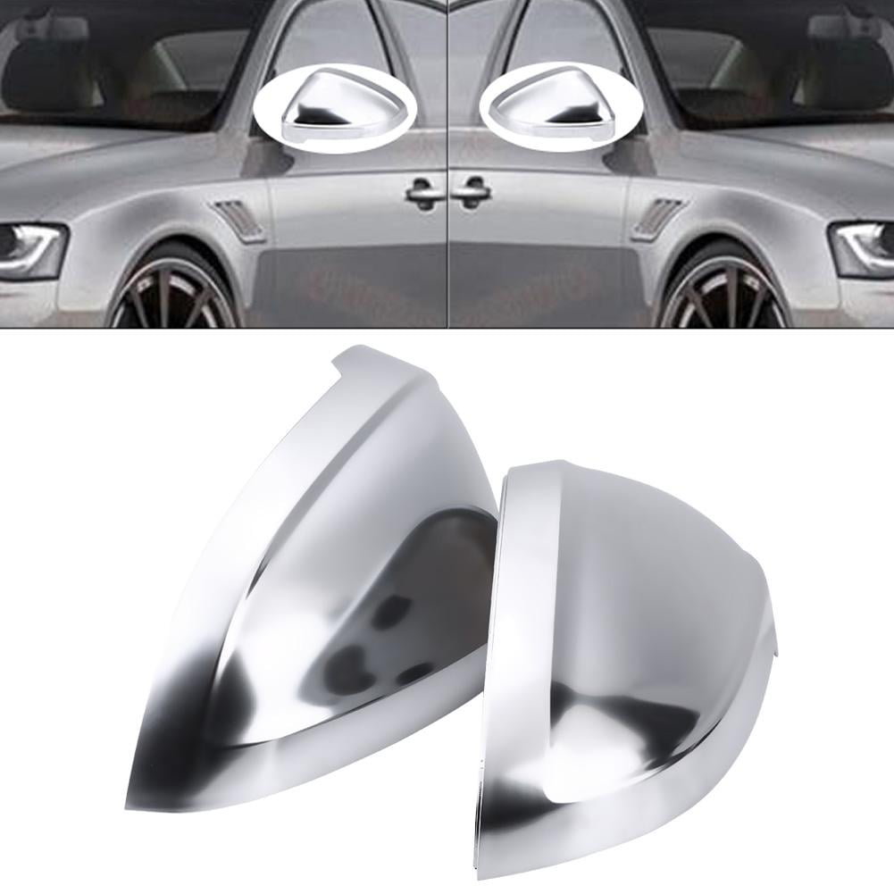 Pair Matte Chrome Rearview Mirror Shell Cover Protection Cap Fit for Audi B9 A4 A5 S4 