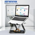 thumbnail image 2 of Laptop Stand for Desk Adjustable Computer Stand with Rotating Base Ergonomic Laptop Riser for Collaborative Work Foldable & Portable Laptop Stand fits for All Lap, 2 of 6