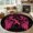 Black, variant on Pink Ribbon Bathroom Rug Washable 2x3 Entryway Rug Non Slip Wings Romantic Love Heart Flowers Black Front Door Mat Low Pile Indoor Doormat Throw Floor Carpet for Kitchen Bedroom Entrance