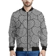 thumbnail image 3 of Chaqueta con cremallera con estampado 3D de degradado psicodélico para hombres, sudaderas de gran tamaño, chaquetas bomber de manga larga para primavera y otoño para mujeres, 3 of 5