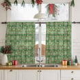 thumbnail image 3 of Christmas Snowflakes Sheer Curtains 54 Inches Long, Xmas Winter Red Green Plaid Light Filtering Window Curtains for Living Room/Bedroom, Rod Pocket Voile Sheer Curtain Drapes, 52"W x 54"L, 2 Panels, 3 of 9