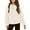 Beige, variant on Girls Winter Coats foreign Trade Fall Solid Color High Neck Solid Color Long-Sleeved Crew-Neck Tween Girls Jacket