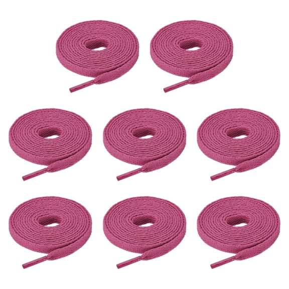 Uxcell 4 Pairs Flat Shoe Laces 5/16" x 150" Polyester Sneaker Shoestring, Purple