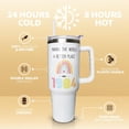 thumbnail image 3 of Happy 40th Birthday Gifts for Women, 40 oz Tumbler with Handle and Straw Lid, 40 Years Old Gifts Idea for Her, Forty Birthday Present Back in 1984 Tumbler Cup（White）, 3 of 6