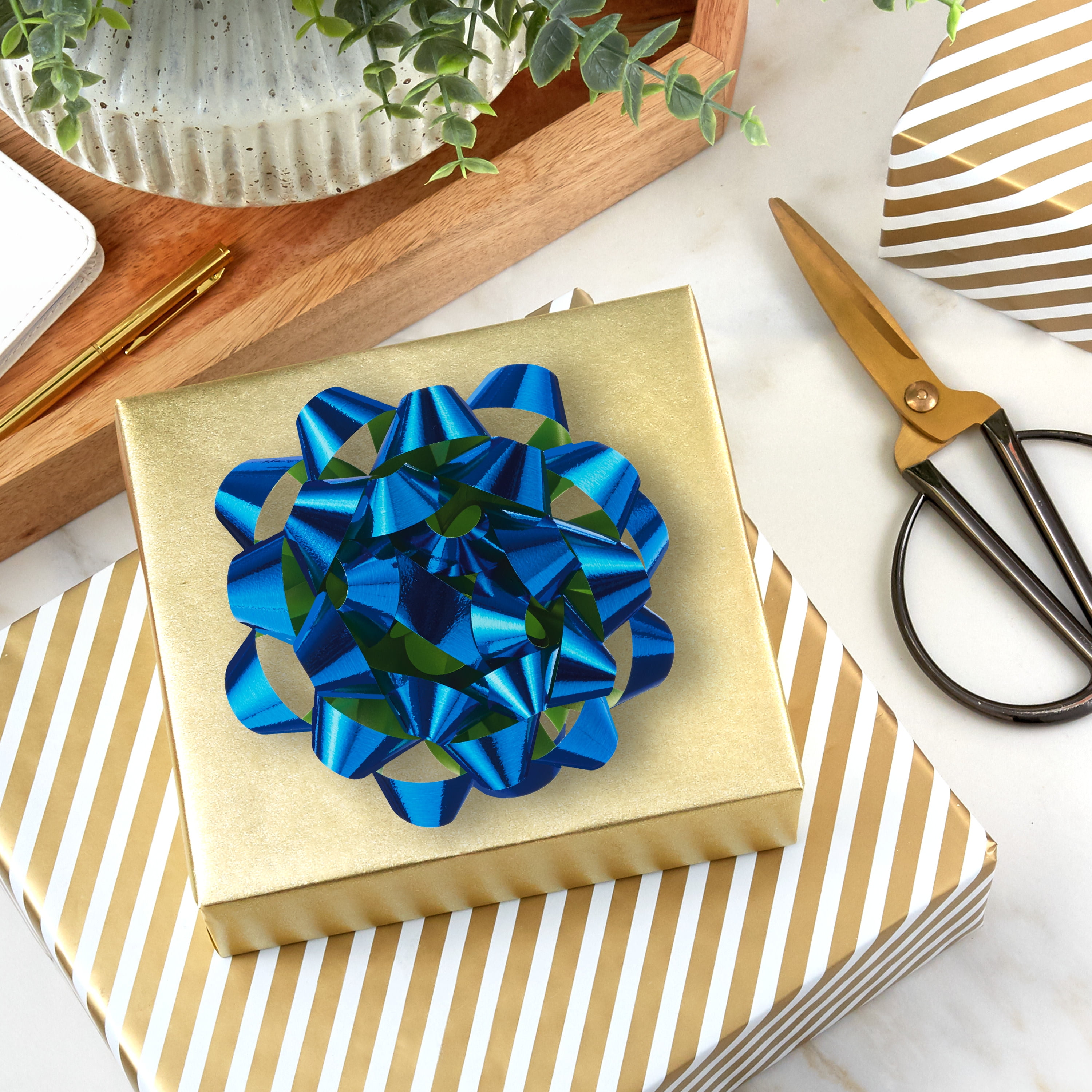 Hallmark Gift Bow (Metallic Blue and Green)