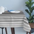 thumbnail image 4 of Gradient Grey Striped Table Cloth Waterproof Tablecloths, Simple Farm Stripes Minimalist Tablecloth Dining Table Cover for Kitchen Party Tabletop Outdoor, Rectangle Tablecloth 60x120 Inch, 4 of 9