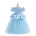 thumbnail image 6 of KAWELL Princess Blue Costume Girls Halloween Cosplay Dress up Toddler Puffy Sleeve Blue Fancy Outfit, 6 of 7