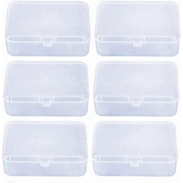 6 Pieces Clear Mini Storage Box, Plastic Jewelry Storage Containers  Organizer, For Collecting Small Items, Beads, Jewelry, Business Cards,  Crafts Clea 