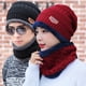 thumbnail image 3 of Gorro de lana con forro polar para mujer, estilo invernal, para exteriores, resistente al viento, con protección para los oídos, cálido, de punto, 3 of 6