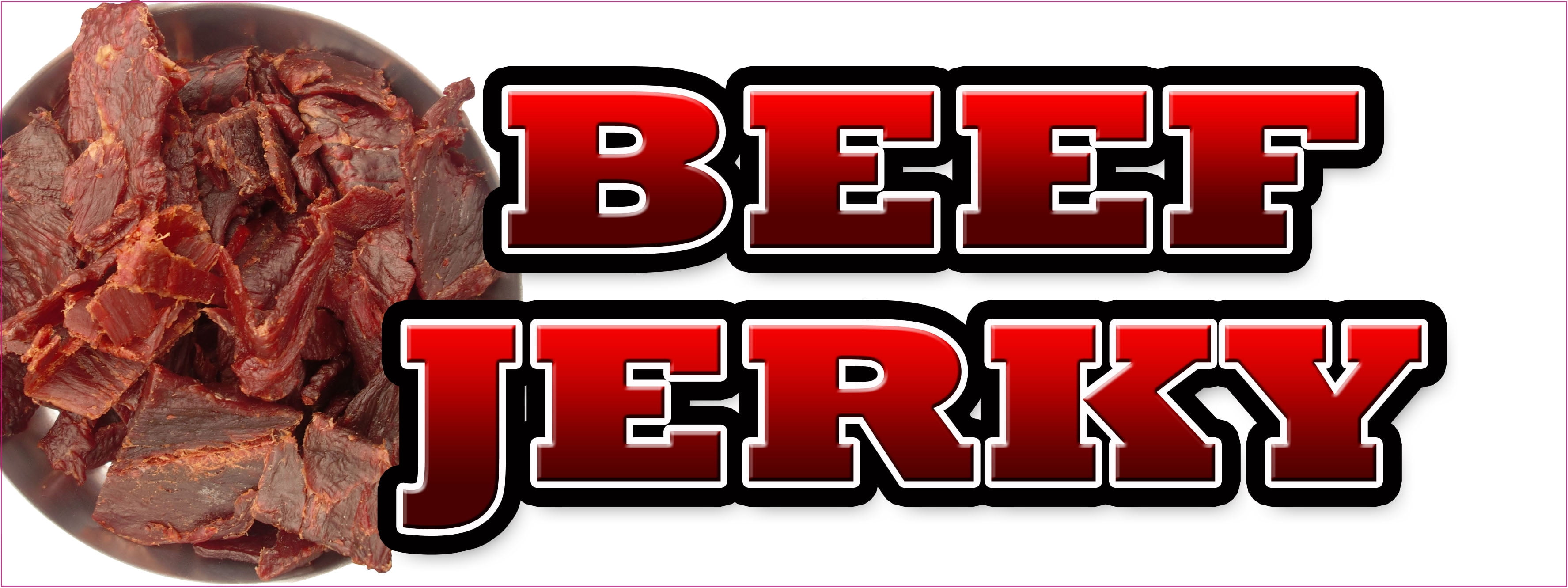 12" BEEF JERKY DECAL sticker meat dried spices dehydrated salted smoked