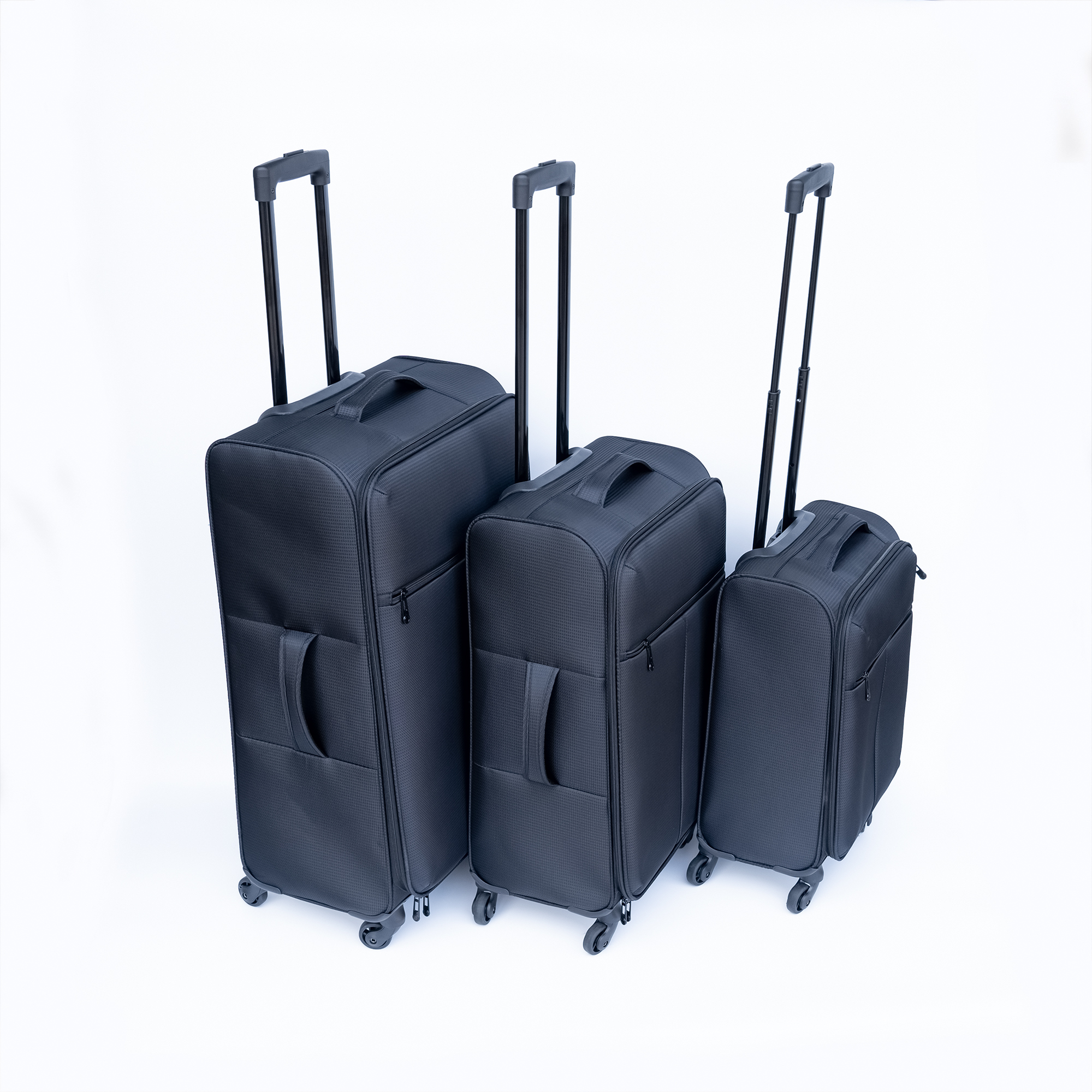 Softside 3PCS Luggage Set 20" Carry-on Luggage, 24" Checked Luggage and 28" Lightweight Suitcase for Travel with TSA Lock Spinner Wheels