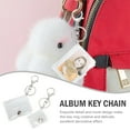 thumbnail image 3 of 2 Pcs Photo Album Keychain Decorative Pocket Small Photos Keyring Fob Blank Frame Mini, 3 of 6