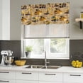 thumbnail image 4 of 2 Pack Valances for Window, Construction Truck Short Curtains for Kitchen Bedroom Living Room, Cartoon Grips and Bulldozers Turmeric Rod Pocket Small Window Treatment Valance Drapes 54 x 18 Inch, 4 of 8