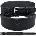 thumbnail image 3 of RDX Weight Lifting Belt Nappa Leather, 4” Padded Lumbar Back Support, 11 Adjustable Holes, Bodybuilding Functional Training, Powerlifting Deadlifts Workout Squats Exercise, Home Gym Fitness Equipment, 3 of 6
