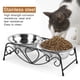 thumbnail image 3 of Tazones De Perros De Acero Inoxidable Elevado Con Soporte, Dos Tazones Platos De Alimentación Soporte Anti -vómitos Para Gatos Interiores, 3 of 7