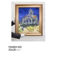 thumbnail image 6 of DECORARTS - The Church at Auvers - Vincent Van Gogh. Giclee Print on Canvas with matching Golden-relief Framed Wall Art. Total with Framed size: 30x26, 6 of 7