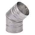 thumbnail image 1 of DuraVent 6" PelletVent Stainless Steel 45 Degree Elbow Stove Pipe, Silver, 1 of 4