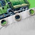 thumbnail image 4 of Castle Fairy Watercolor Garbage Truck Curtains Pack of 2 (42x84 Each) for Teens, Minimal Solid Background Curtains Blackout for Bedroom, Green, 4 of 6