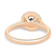 thumbnail image 5 of ESTE ORIGIN 2.00Ct Round Cut Moissanite Halo Solitaire Engagement Ring – Cathedral Setting in 10K Rose Gold for Women, 5 of 7
