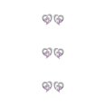thumbnail image 1 of Sonducket 1 par de pendientes de diamantes de imitación para mujer, pendientes de tuerca adorables para banquete de boda, regalo de joyería de Type4 NO4, 1 of 6