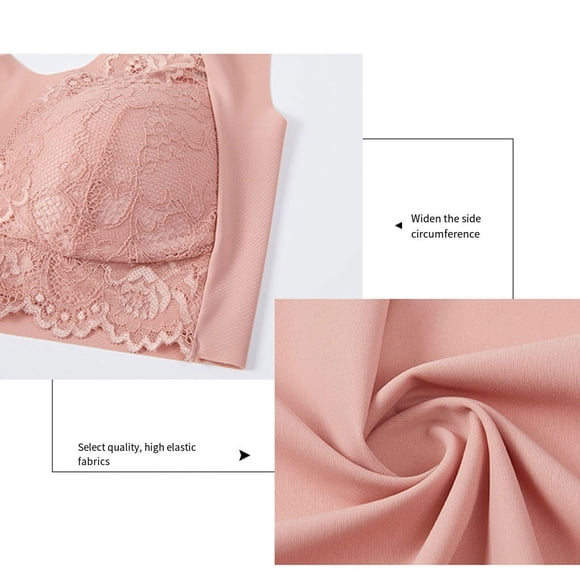 Babydream Front Closure Beauty Back Comfortable Shaping women. seamless bras for Push Up Seamless Beauty Back Sports Bra,Womens Casual Comfort Lace Pink 7XL