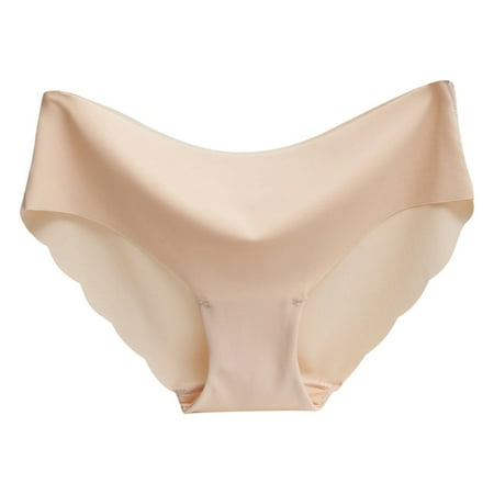 

Qingsaizhen Panties Summer Women Panties Solid Color Ice Silk Seamless Low Waist BriefsUnderwear