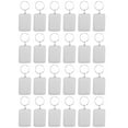 thumbnail image 1 of Acrylic Photo Frame Keyring with Metal Ring White Portable and Durable for Decoration 20 Pieces, 1 of 9